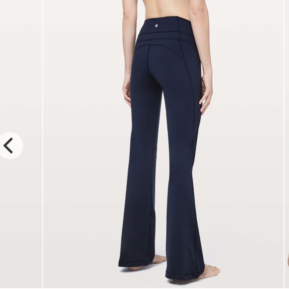 Lululemon Sz 4 Groove Pant Flare *Full-On Luon (super thick) True Navy (hemmed) - Picture 2 of 16